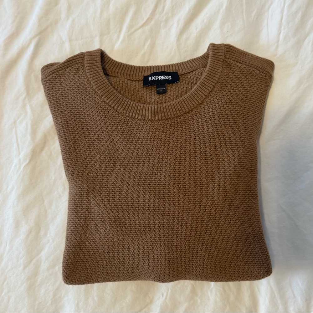 Express Men's Brown Pullover Sweater - Picture 3 of 5